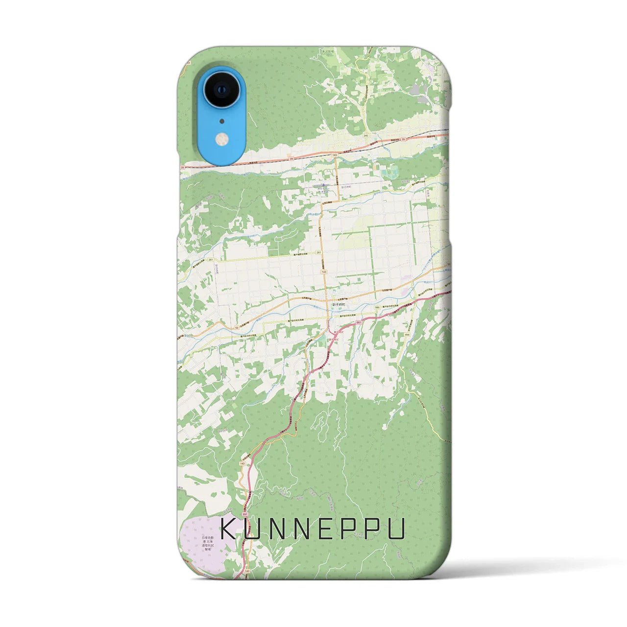 【訓子府(北海道)】地図柄iPhoneケース(バックカバータイプ)