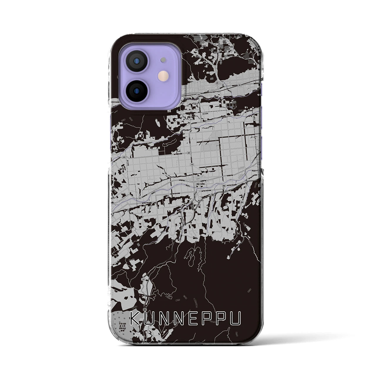 【訓子府(北海道)】地図柄iPhoneケース(クリアタイプ)