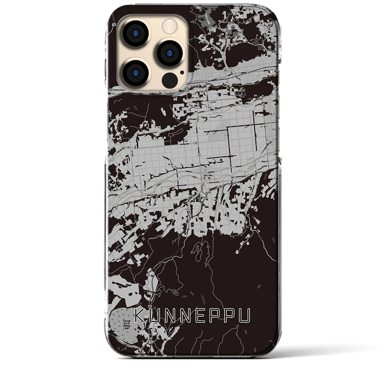 【訓子府(北海道)】地図柄iPhoneケース(クリアタイプ)