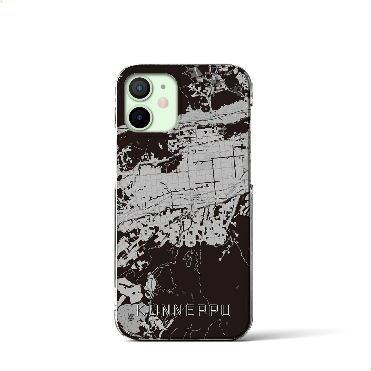 【訓子府(北海道)】地図柄iPhoneケース(クリアタイプ)