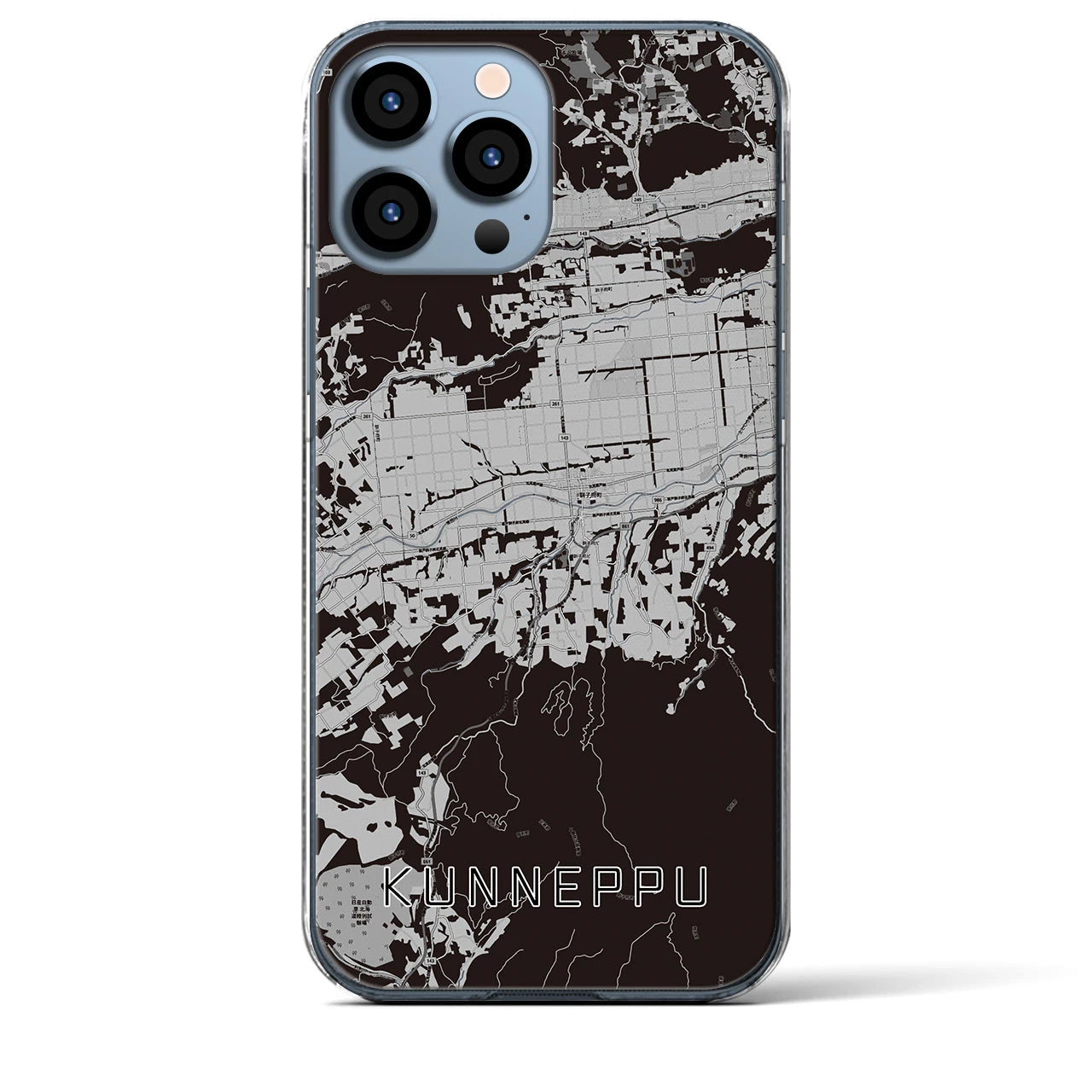 【訓子府(北海道)】地図柄iPhoneケース(クリアタイプ)