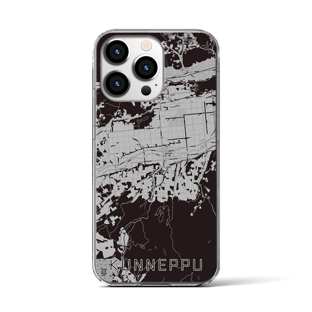 【訓子府(北海道)】地図柄iPhoneケース(クリアタイプ)