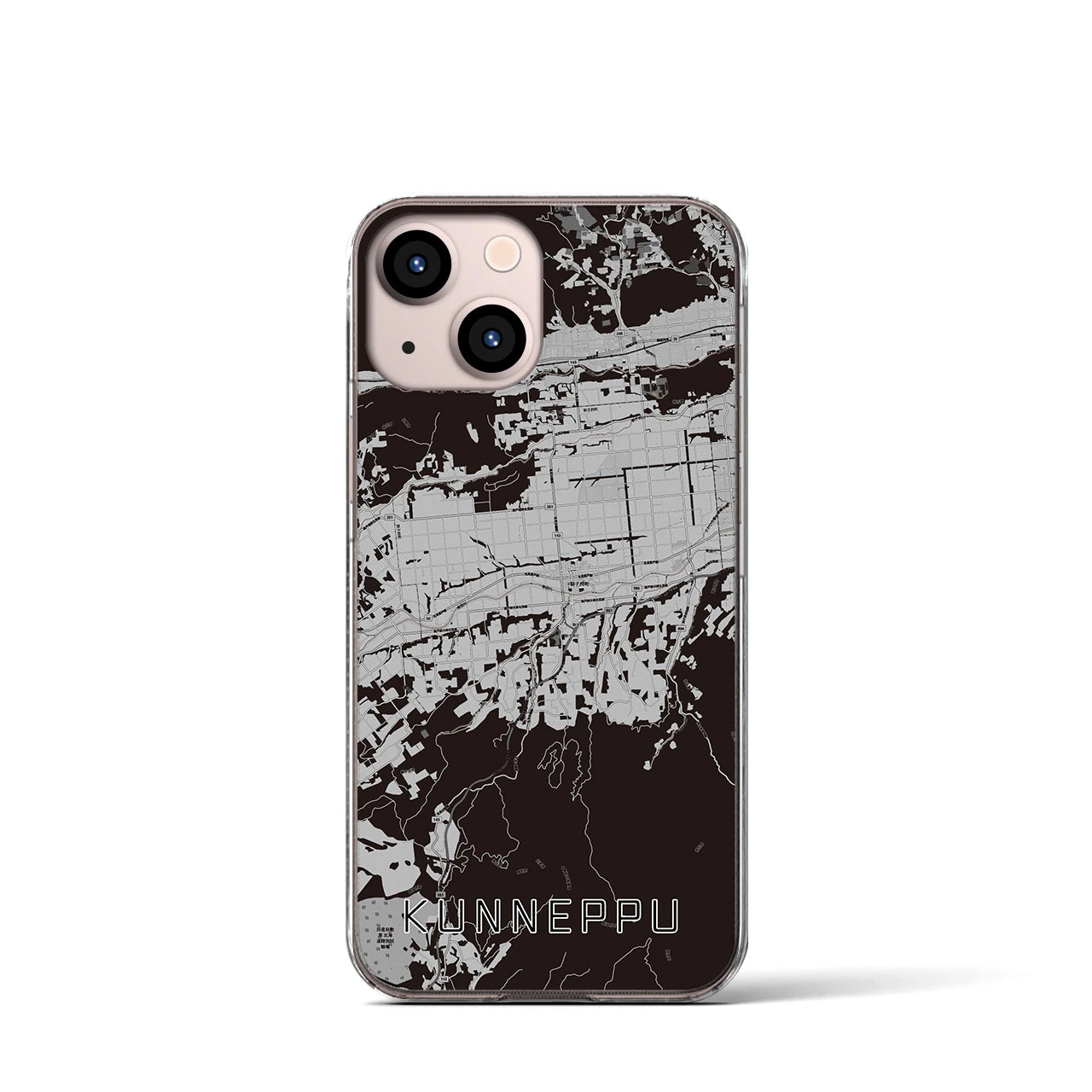 【訓子府(北海道)】地図柄iPhoneケース(クリアタイプ)