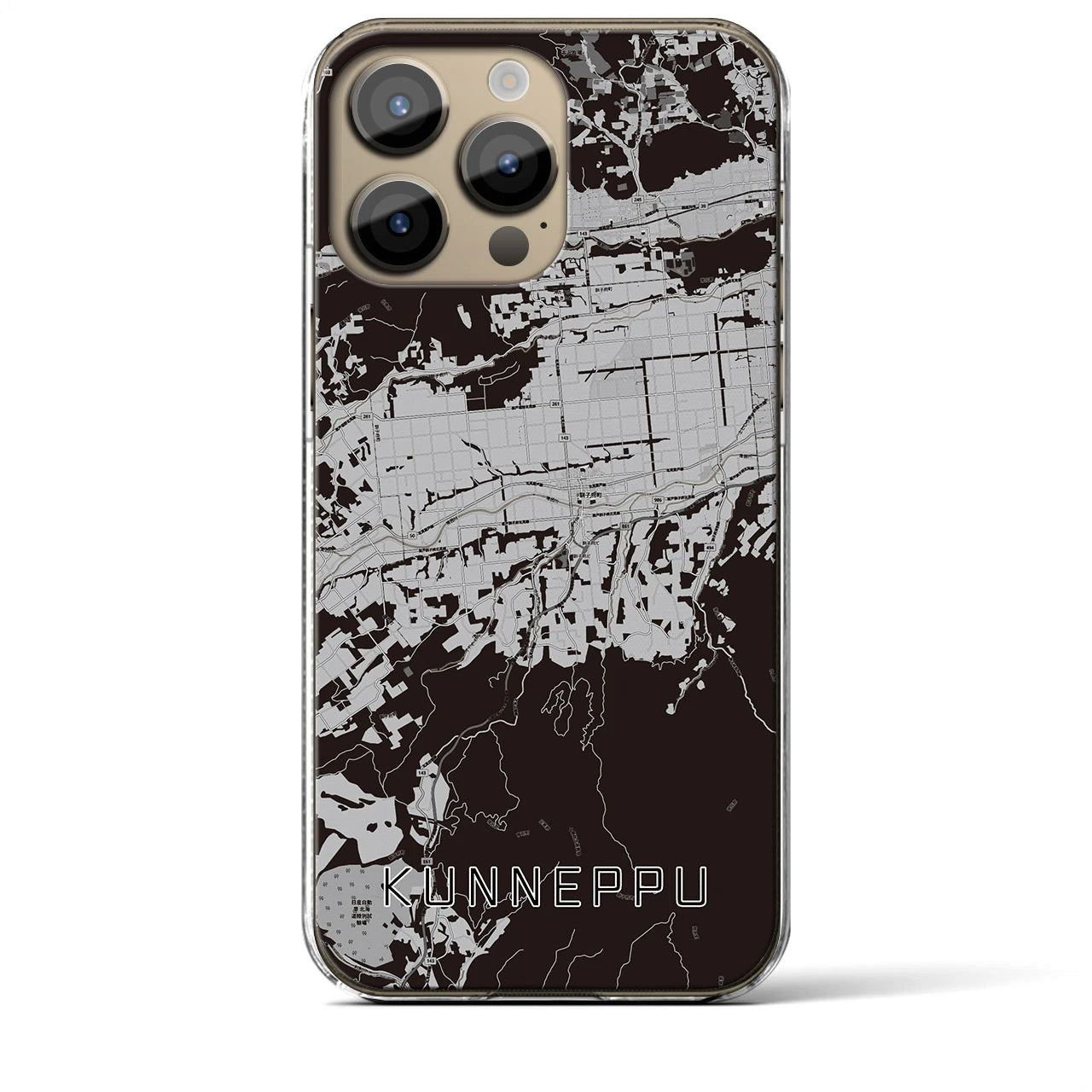 【訓子府(北海道)】地図柄iPhoneケース(クリアタイプ)