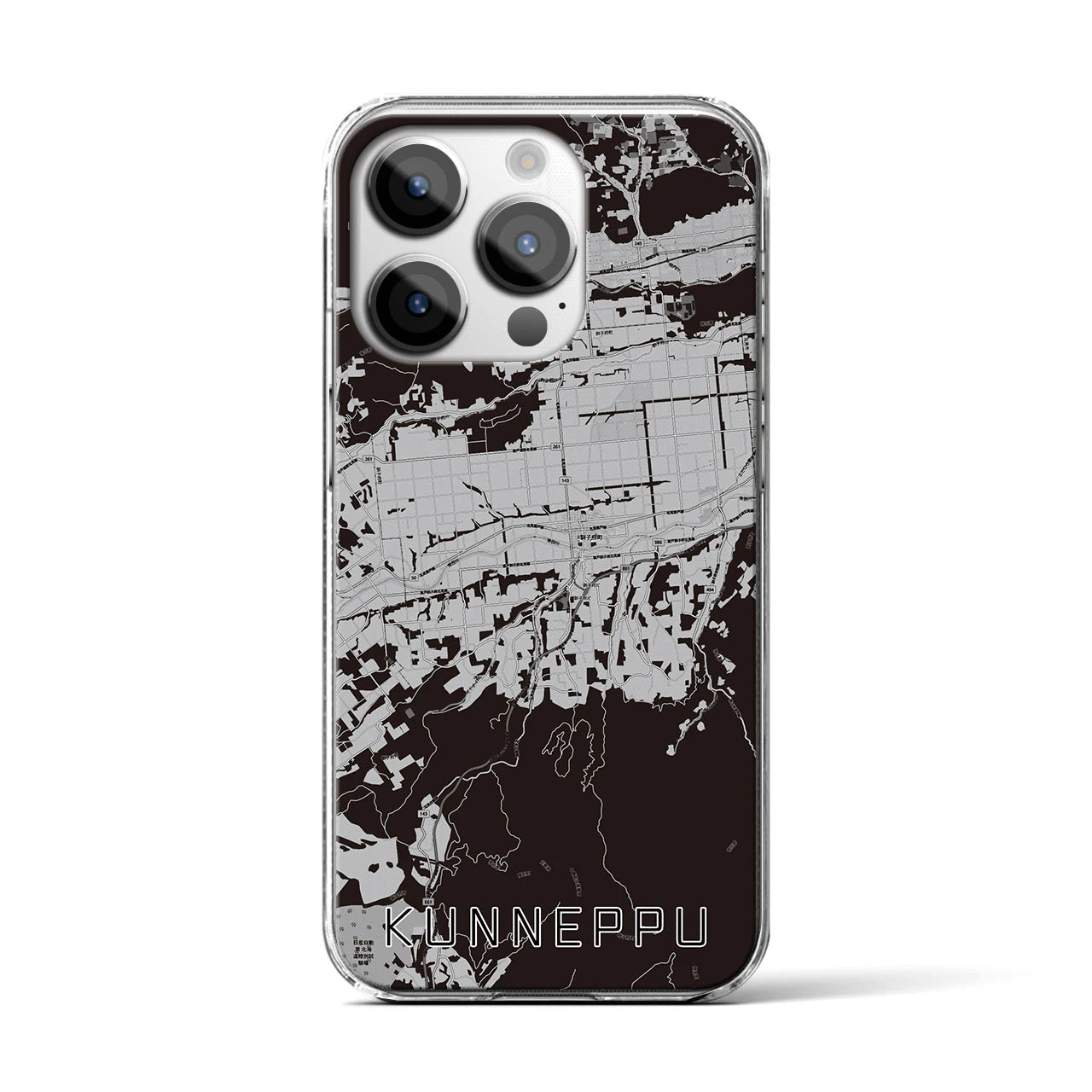 【訓子府(北海道)】地図柄iPhoneケース(クリアタイプ)