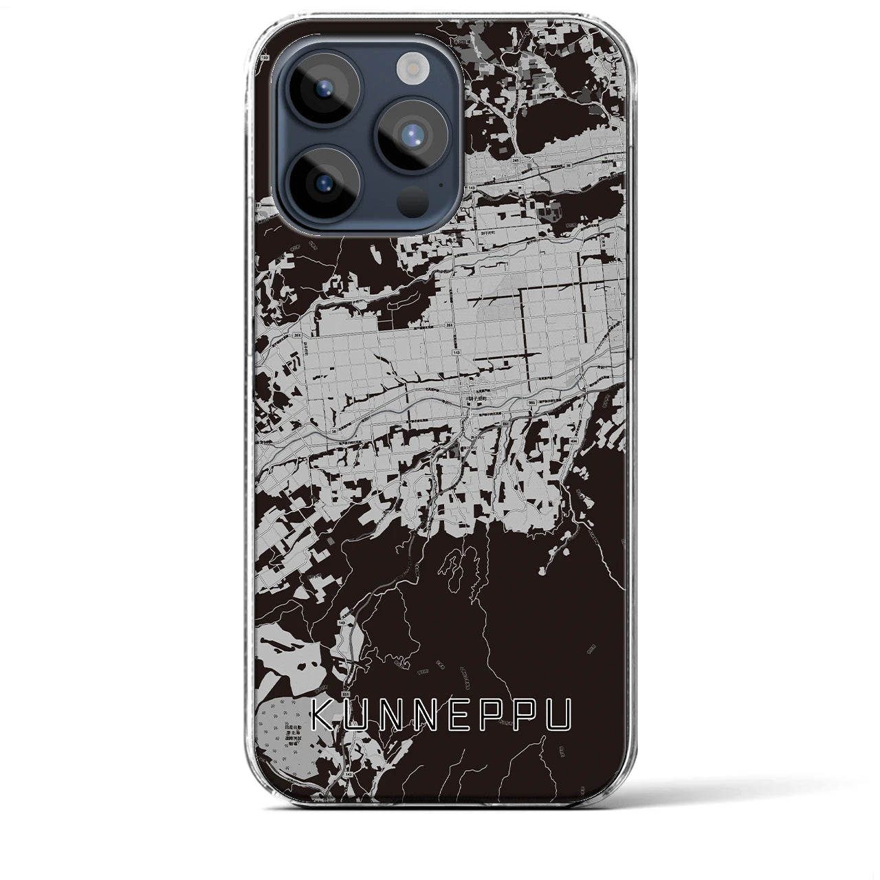 【訓子府(北海道)】地図柄iPhoneケース(クリアタイプ)