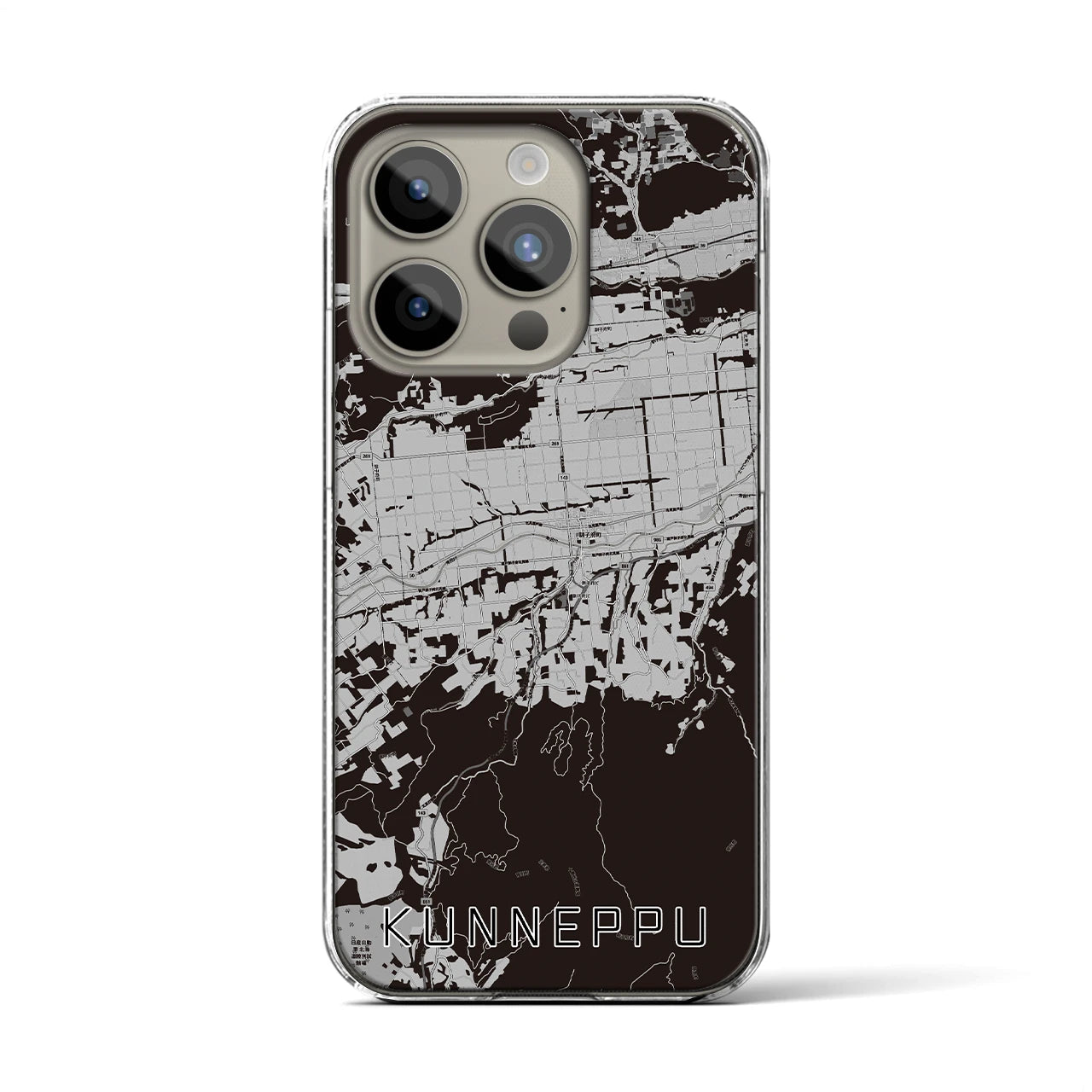 【訓子府(北海道)】地図柄iPhoneケース(クリアタイプ)