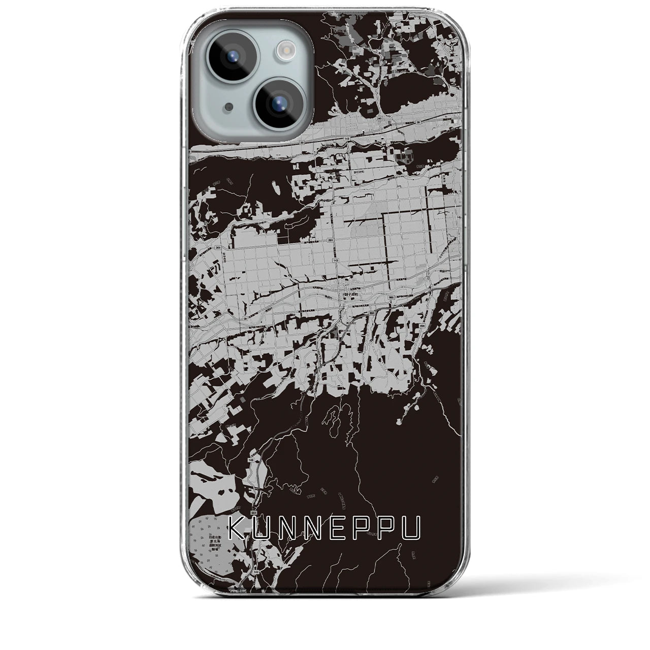 【訓子府(北海道)】地図柄iPhoneケース(クリアタイプ)