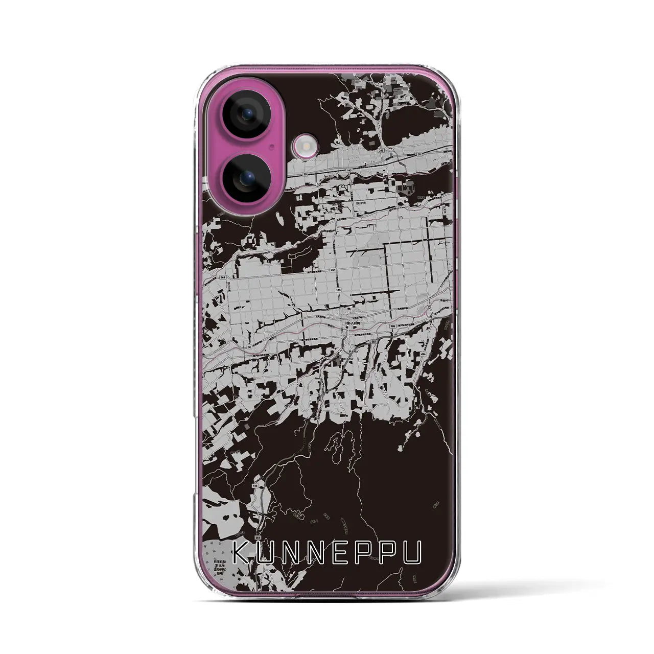 【訓子府(北海道)】地図柄iPhoneケース(クリアタイプ)