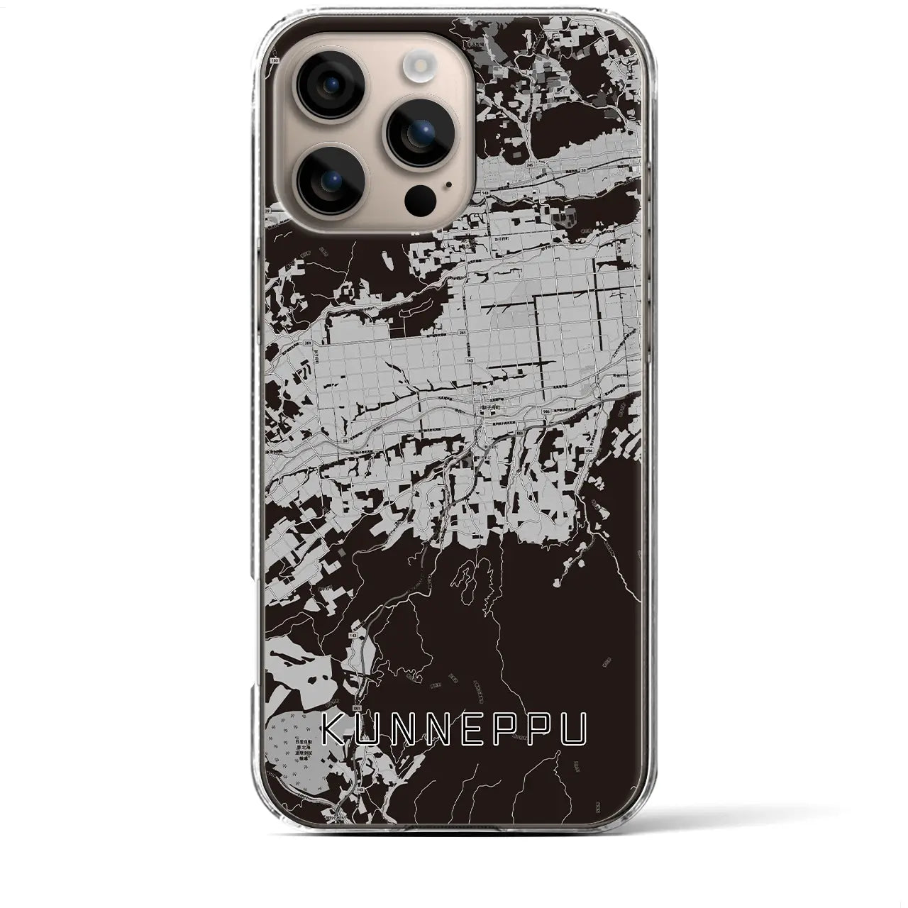 【訓子府(北海道)】地図柄iPhoneケース(クリアタイプ)