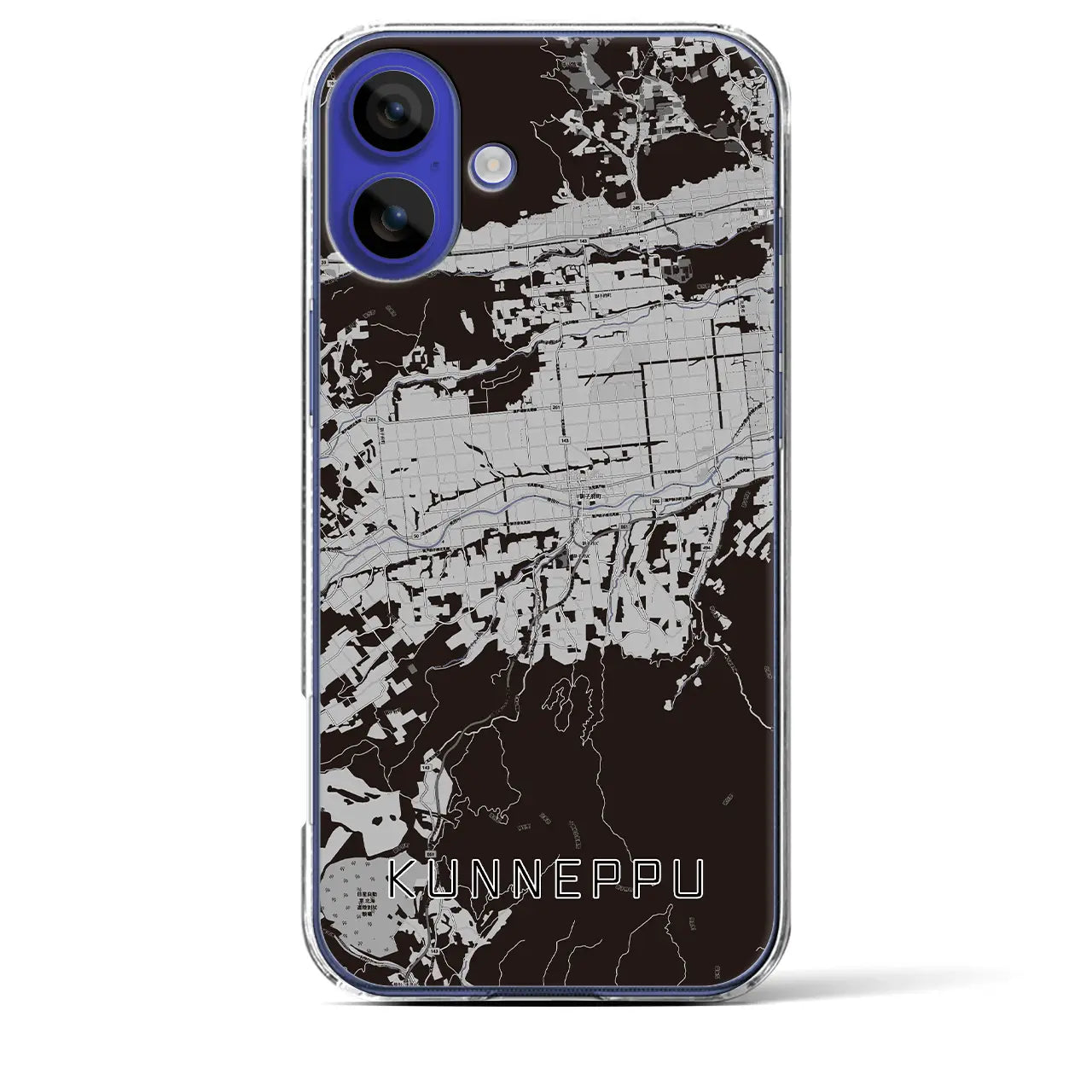 【訓子府(北海道)】地図柄iPhoneケース(クリアタイプ)