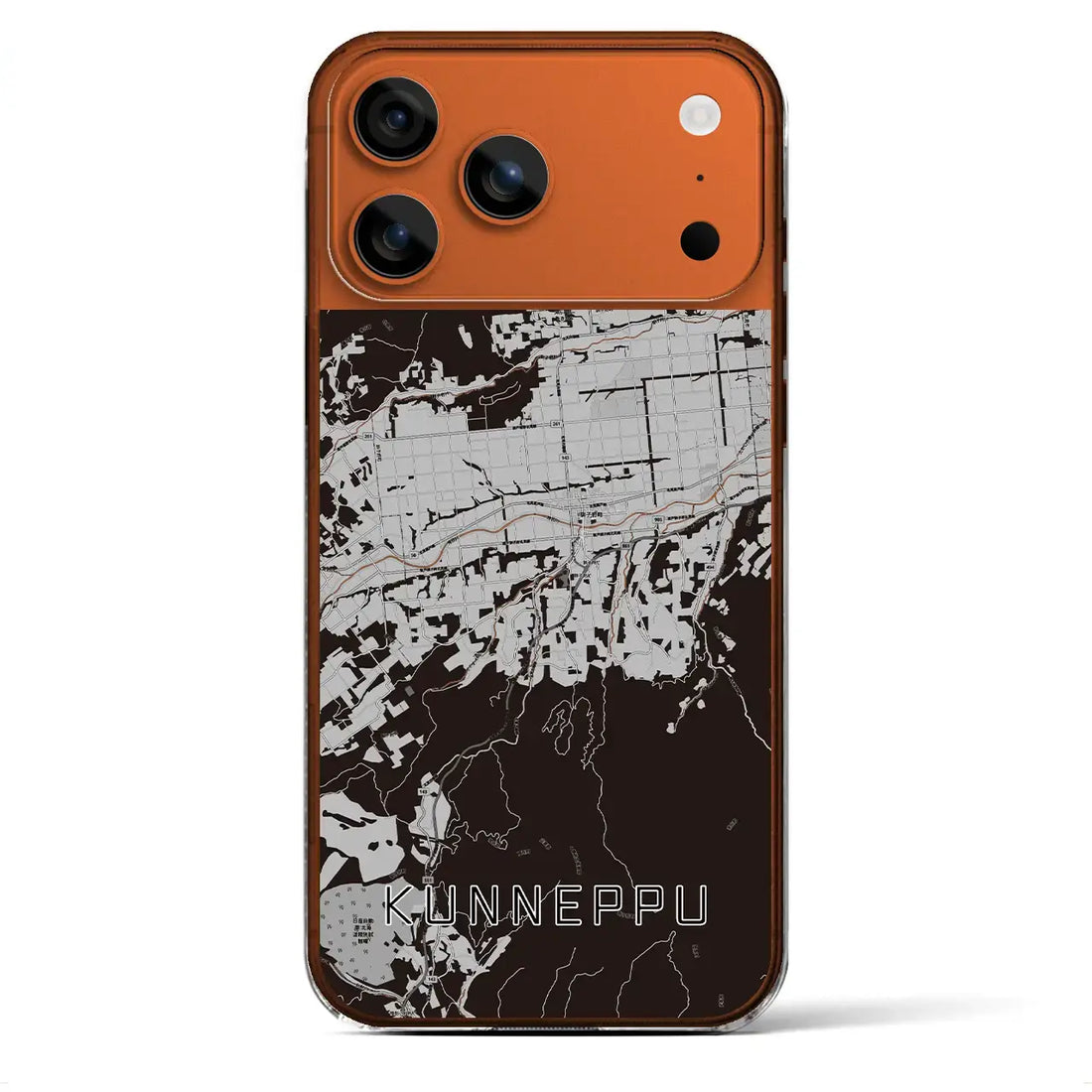 【訓子府(北海道)】地図柄iPhoneケース(クリアタイプ)