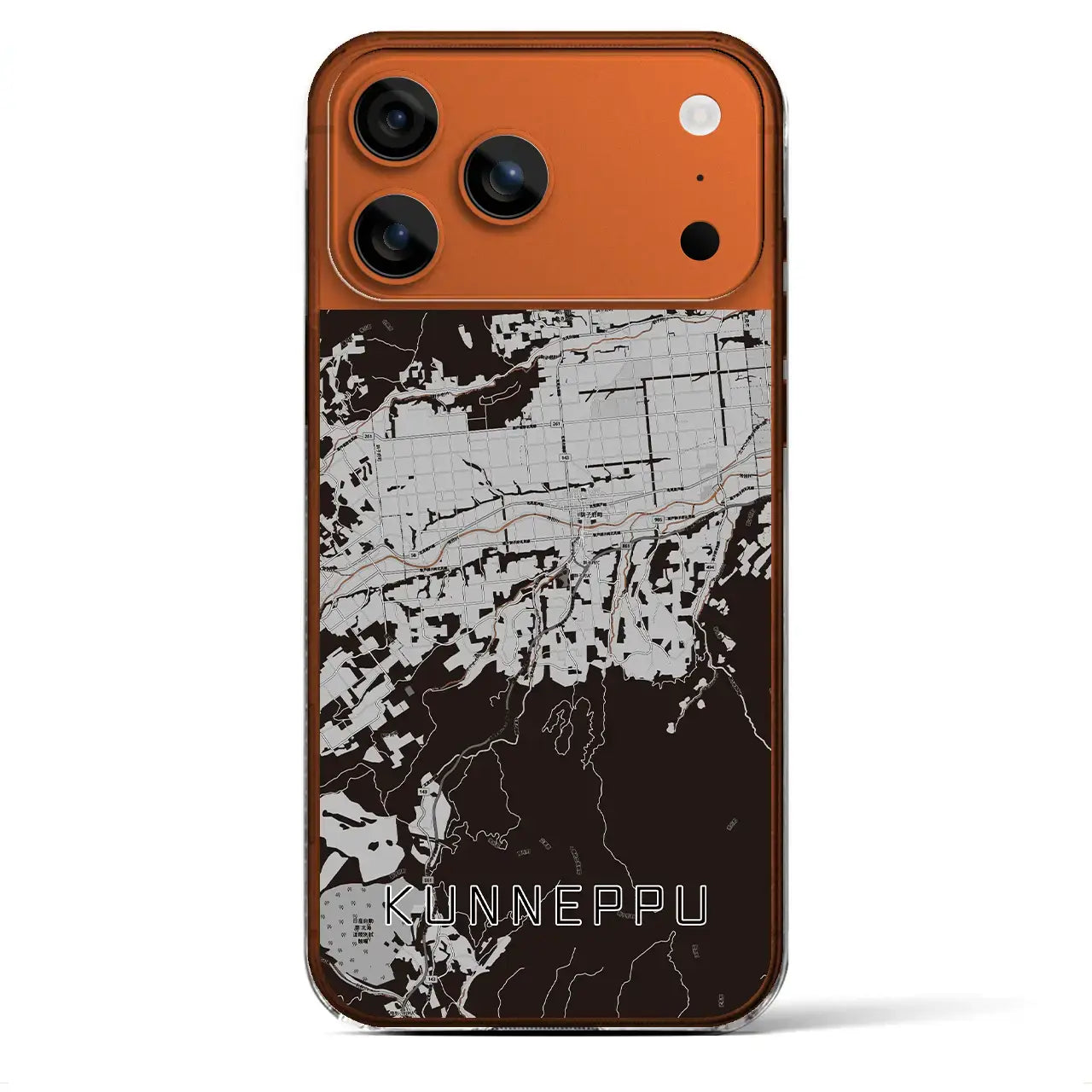 【訓子府(北海道)】地図柄iPhoneケース(クリアタイプ)