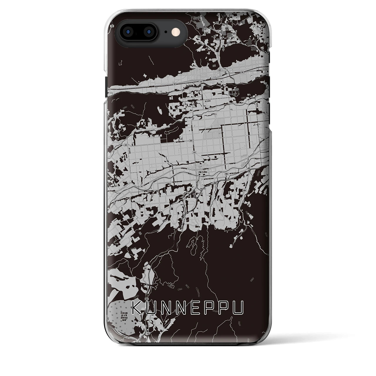 【訓子府(北海道)】地図柄iPhoneケース(クリアタイプ)