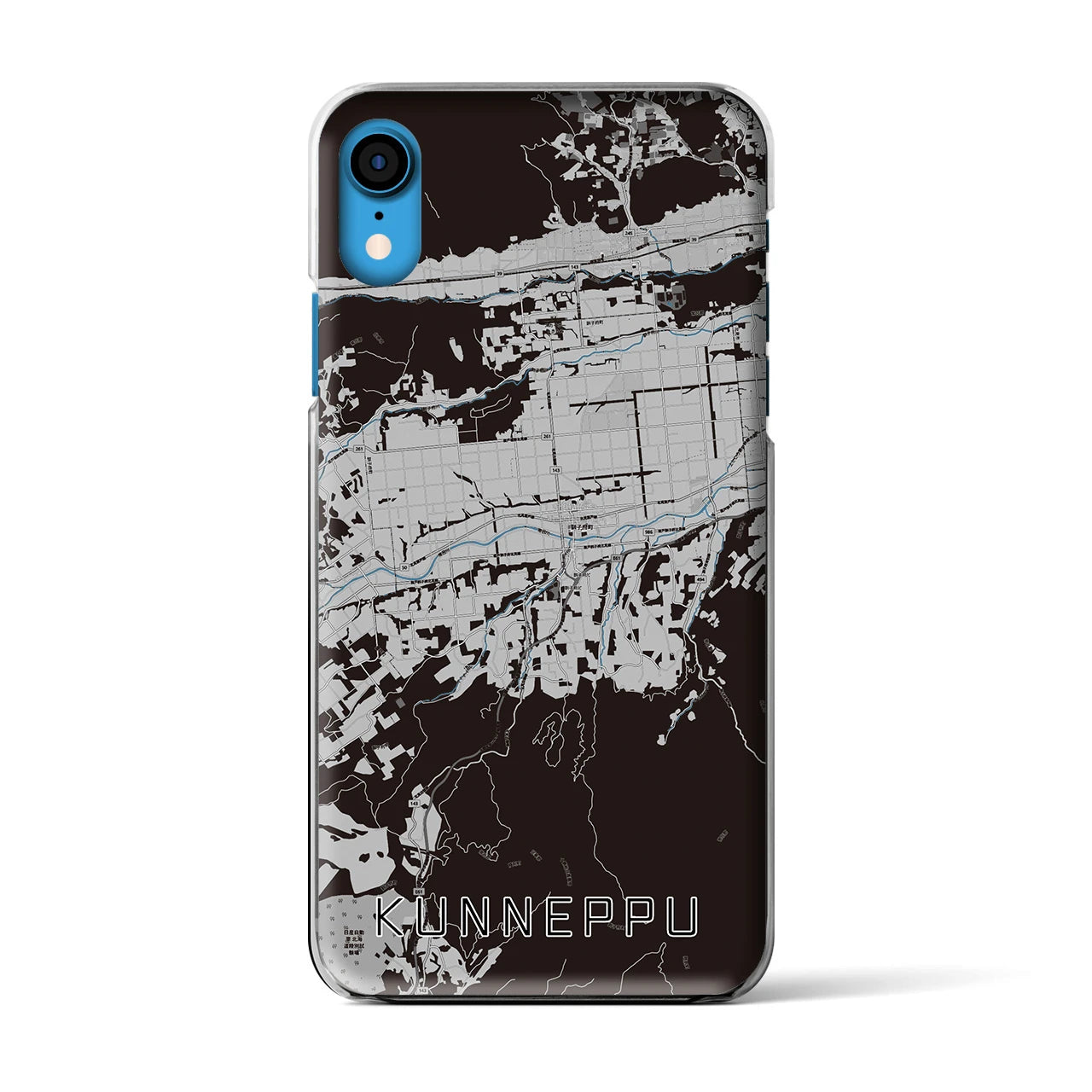 【訓子府(北海道)】地図柄iPhoneケース(クリアタイプ)