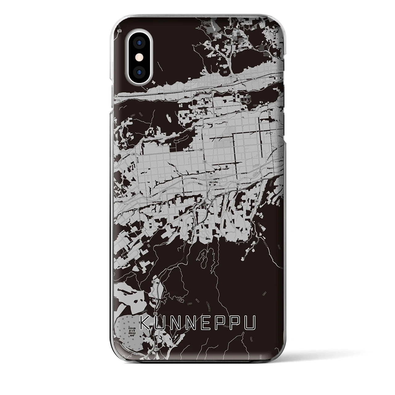 【訓子府(北海道)】地図柄iPhoneケース(クリアタイプ)