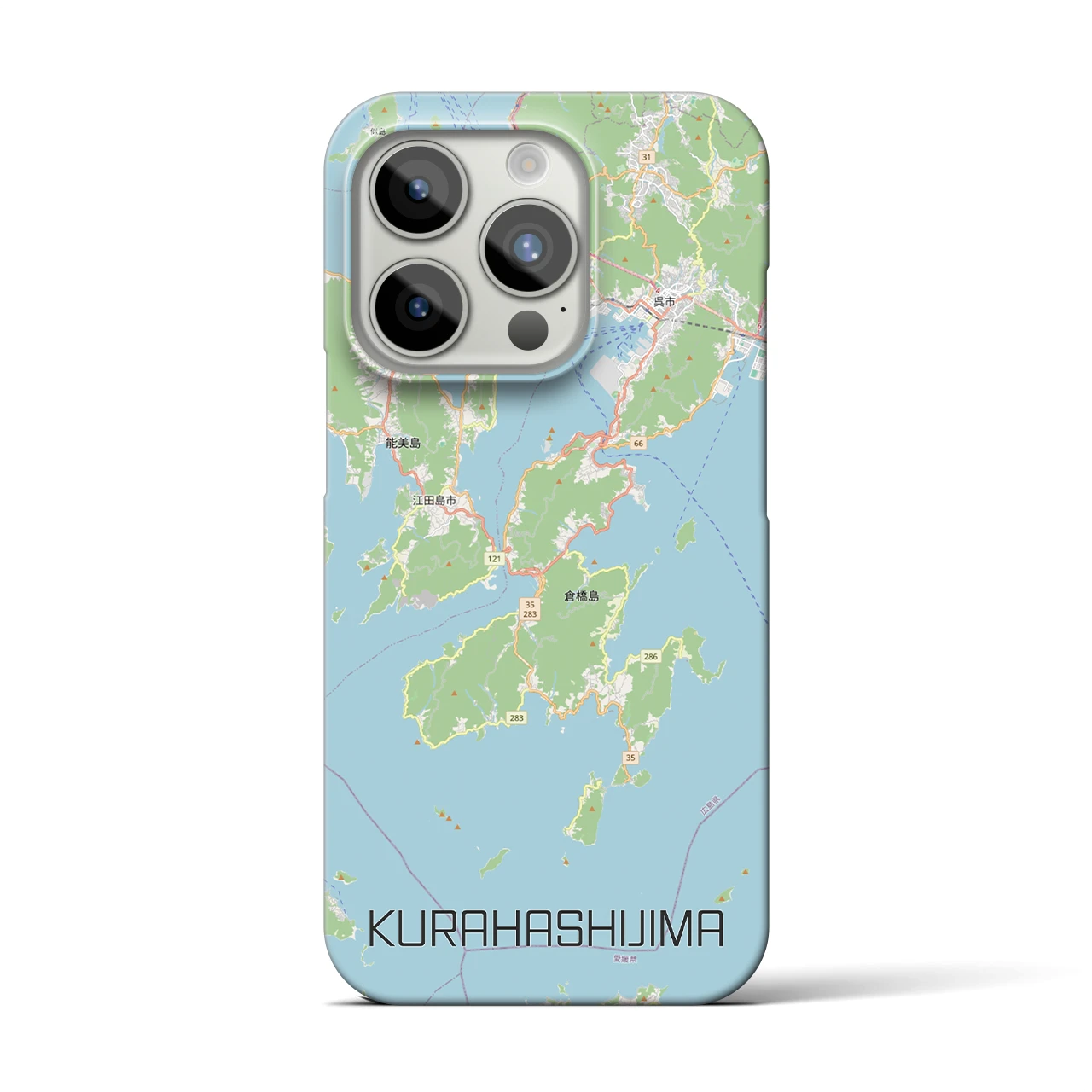 【倉橋島(広島県)】地図柄iPhoneケース(バックカバータイプ)