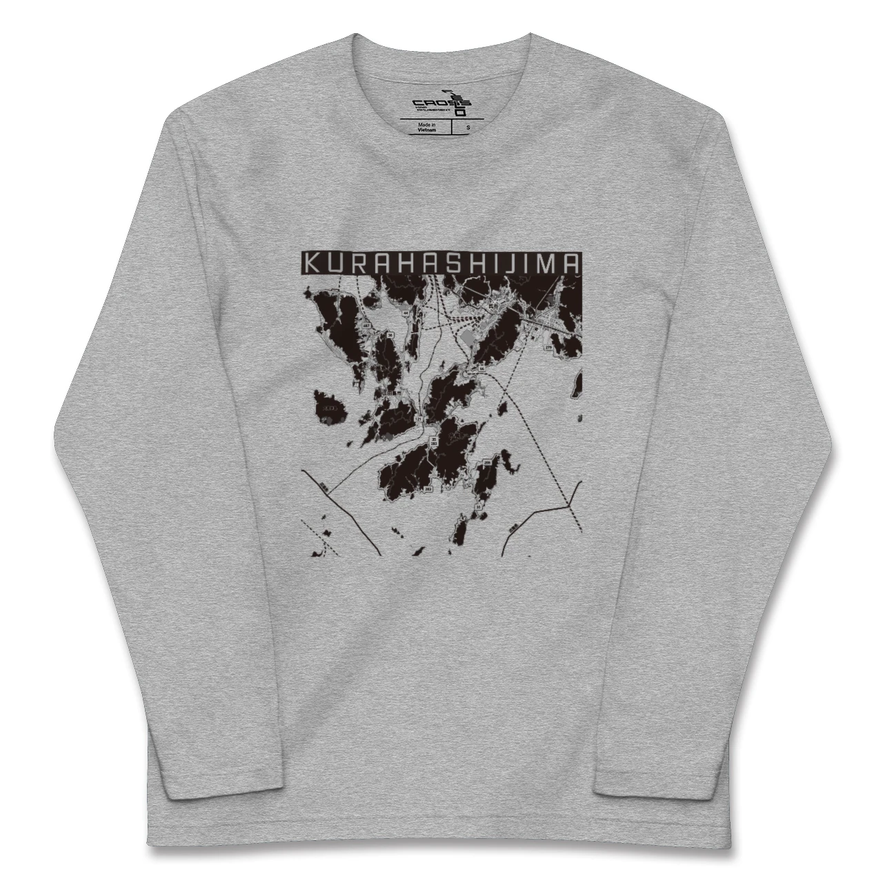 【倉橋島(広島県)】地図柄ロングスリーブTシャツ