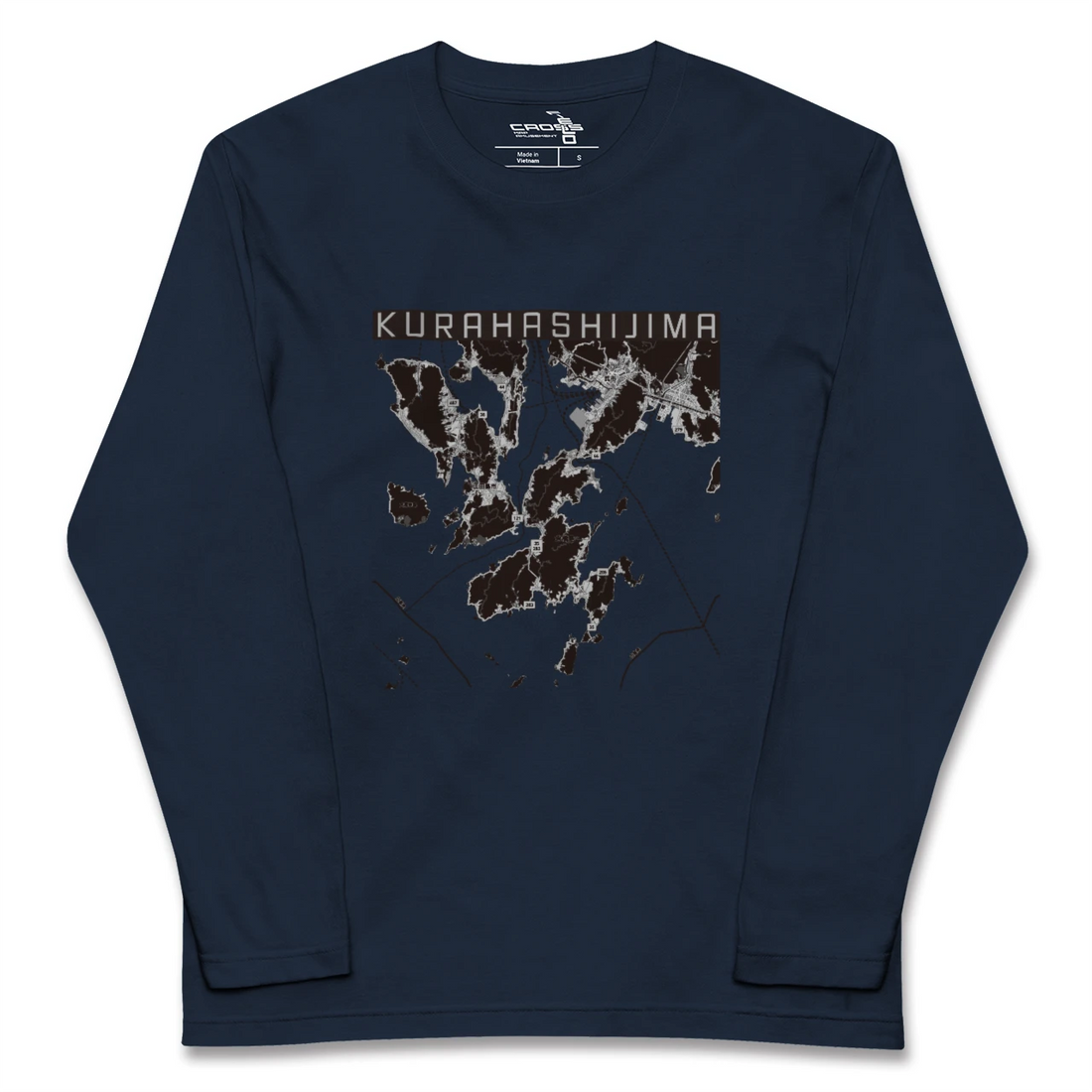 【倉橋島(広島県)】地図柄ロングスリーブTシャツ