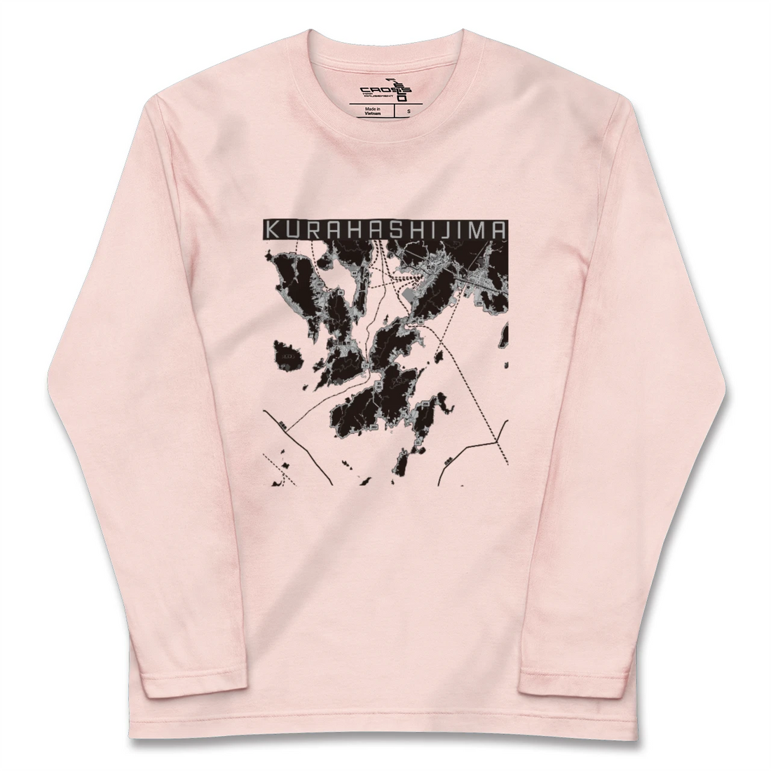 【倉橋島(広島県)】地図柄ロングスリーブTシャツ