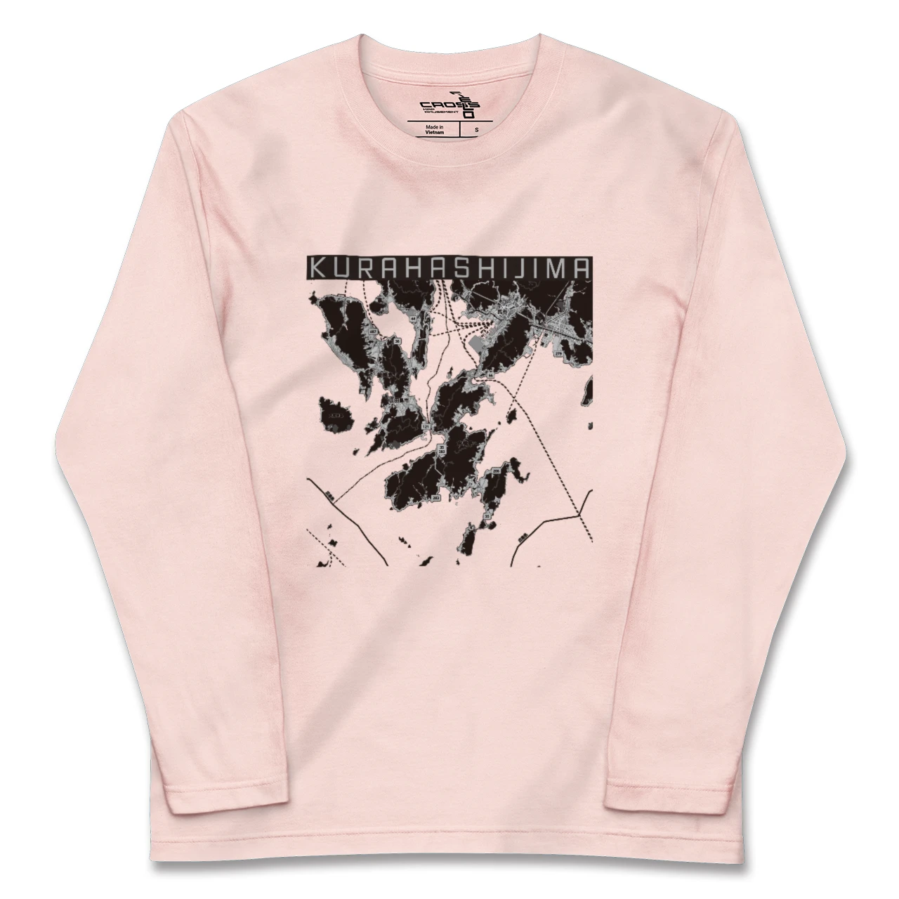 【倉橋島(広島県)】地図柄ロングスリーブTシャツ