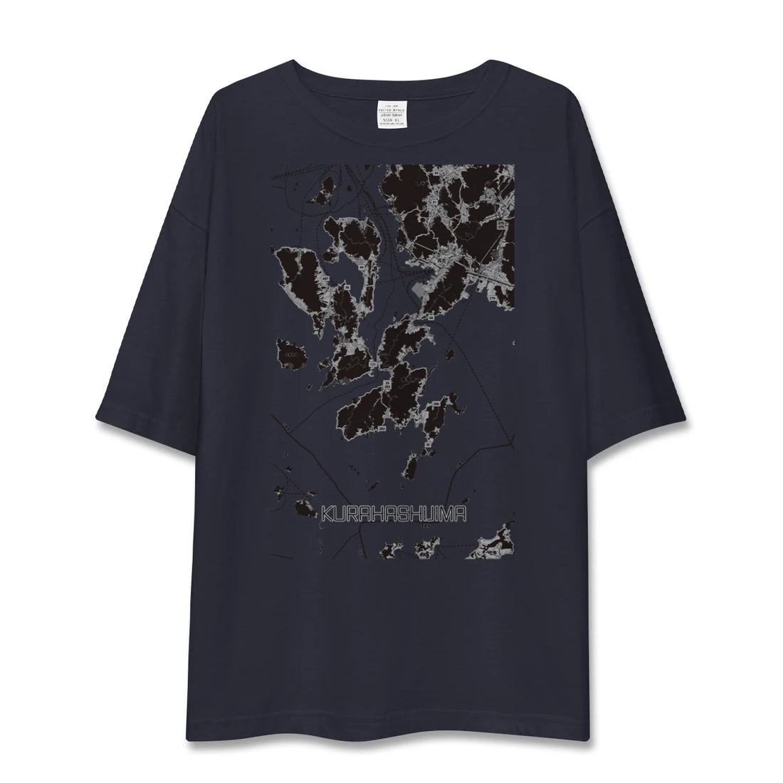 【倉橋島(広島県)】地図柄ビッグシルエットTシャツ