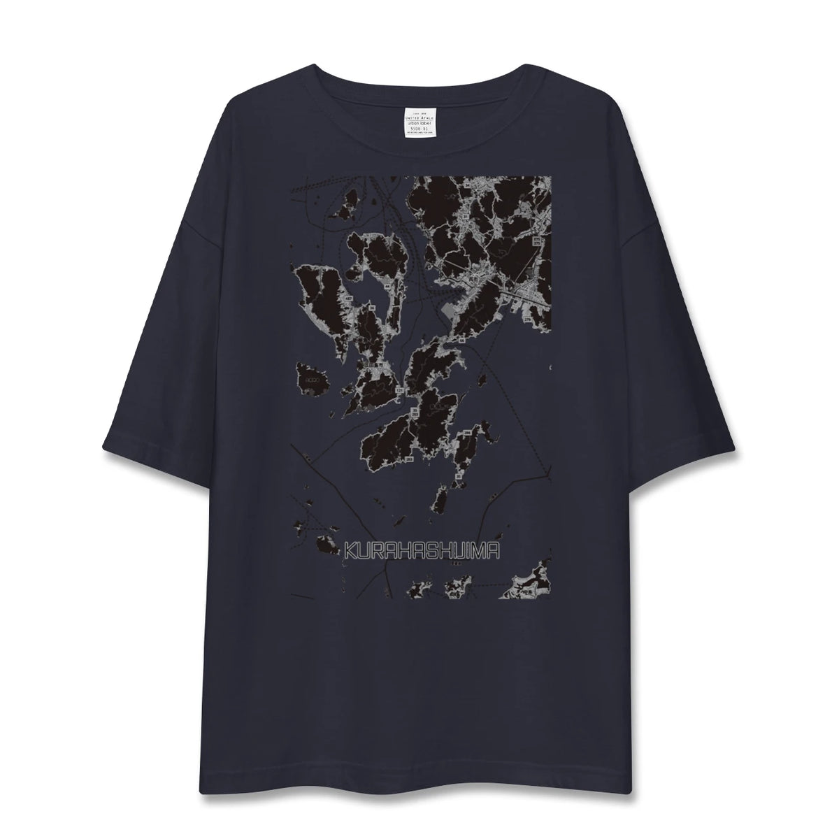 【倉橋島(広島県)】地図柄ビッグシルエットTシャツ