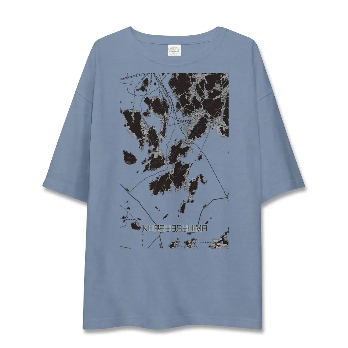 【倉橋島(広島県)】地図柄ビッグシルエットTシャツ