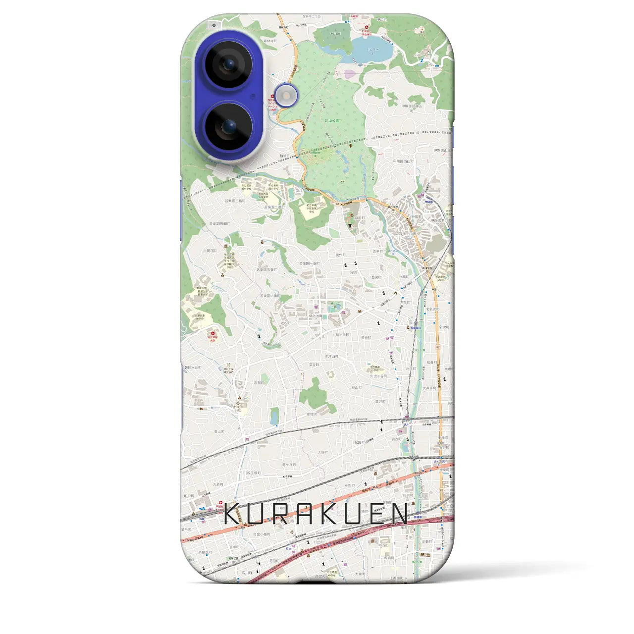 【苦楽園(兵庫県)】地図柄iPhoneケース(バックカバータイプ)ナチュラル・iPhone 16 Pro Max 用