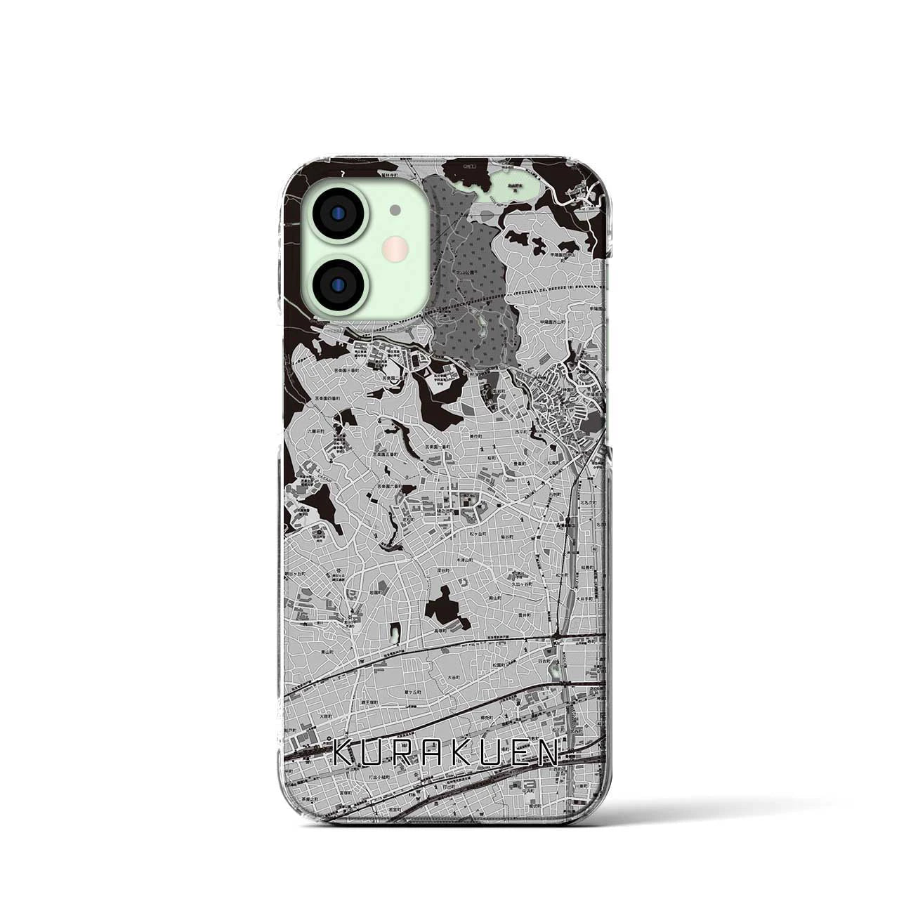 【苦楽園(兵庫県)】地図柄iPhoneケース(クリアタイプ)