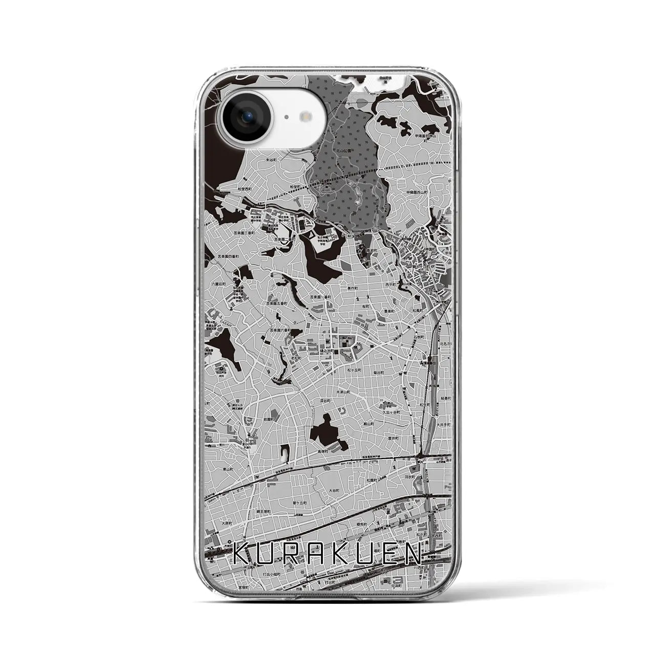 【苦楽園(兵庫県)】地図柄iPhoneケース(クリアタイプ)