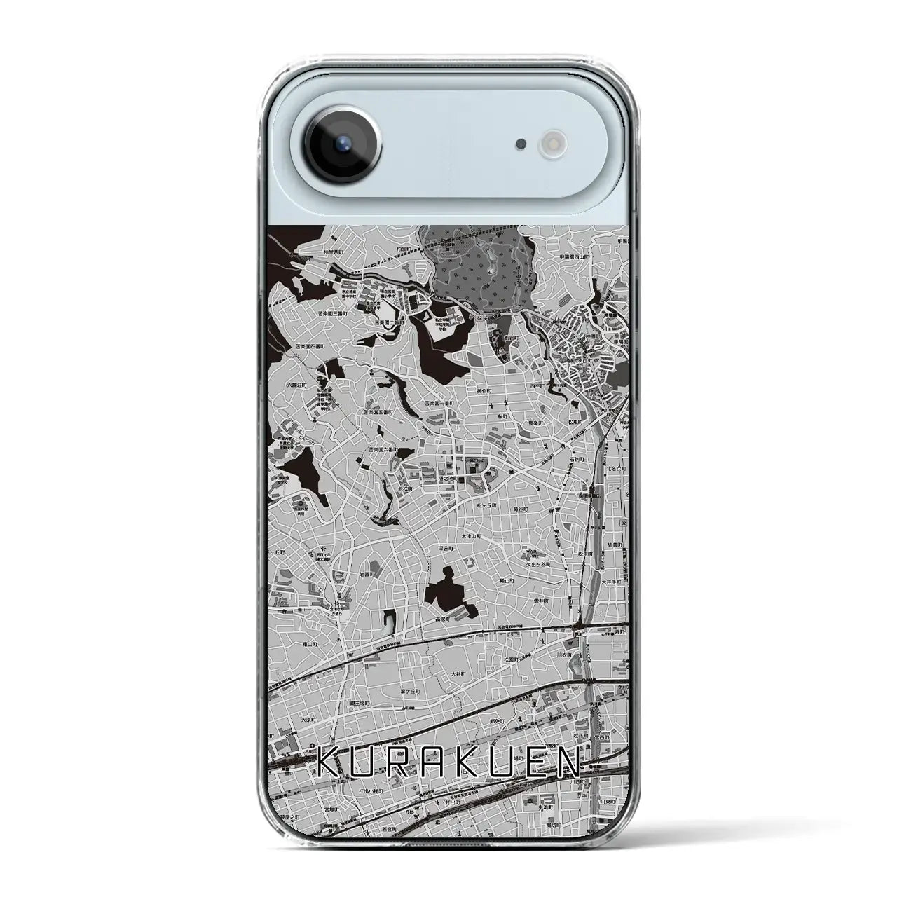 【苦楽園(兵庫県)】地図柄iPhoneケース(クリアタイプ)