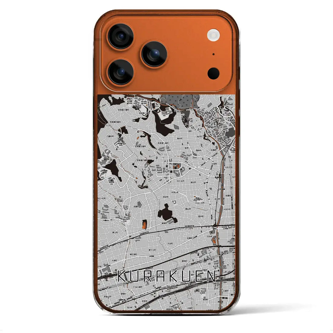 【苦楽園(兵庫県)】地図柄iPhoneケース(クリアタイプ)