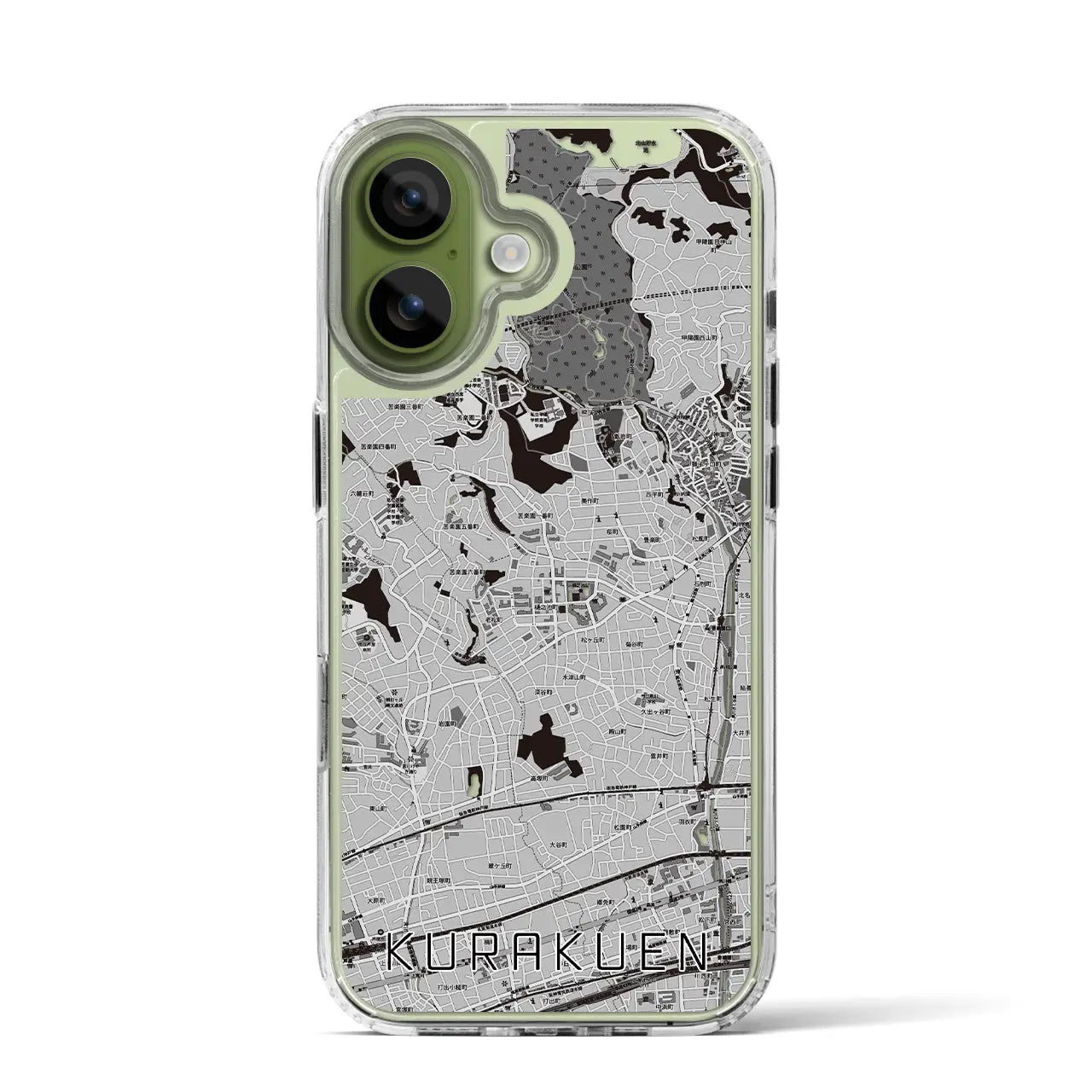 【苦楽園(兵庫県)】地図柄iPhoneケース(MagSafeタイプ)