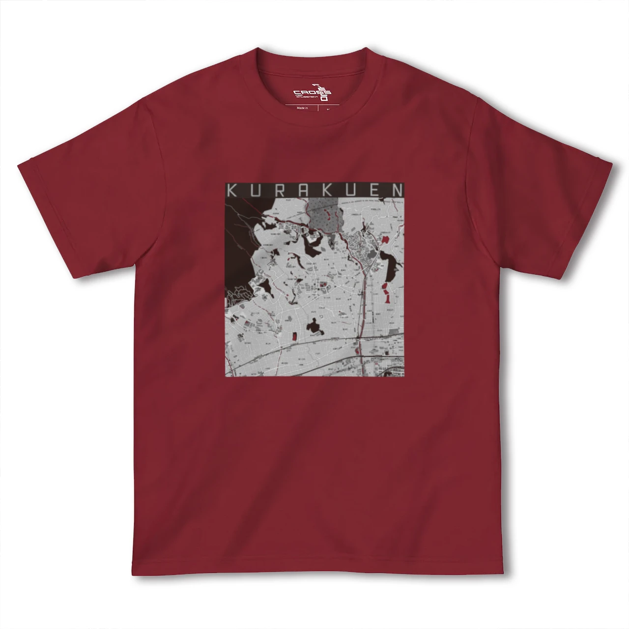 【苦楽園(兵庫県)】地図柄ヘビーウェイトTシャツ