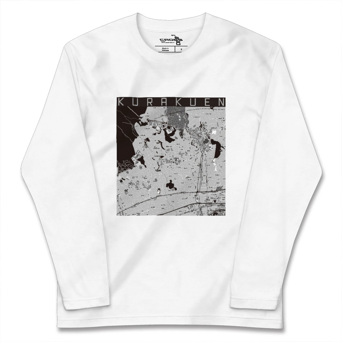 【苦楽園(兵庫県)】地図柄ロングスリーブTシャツ