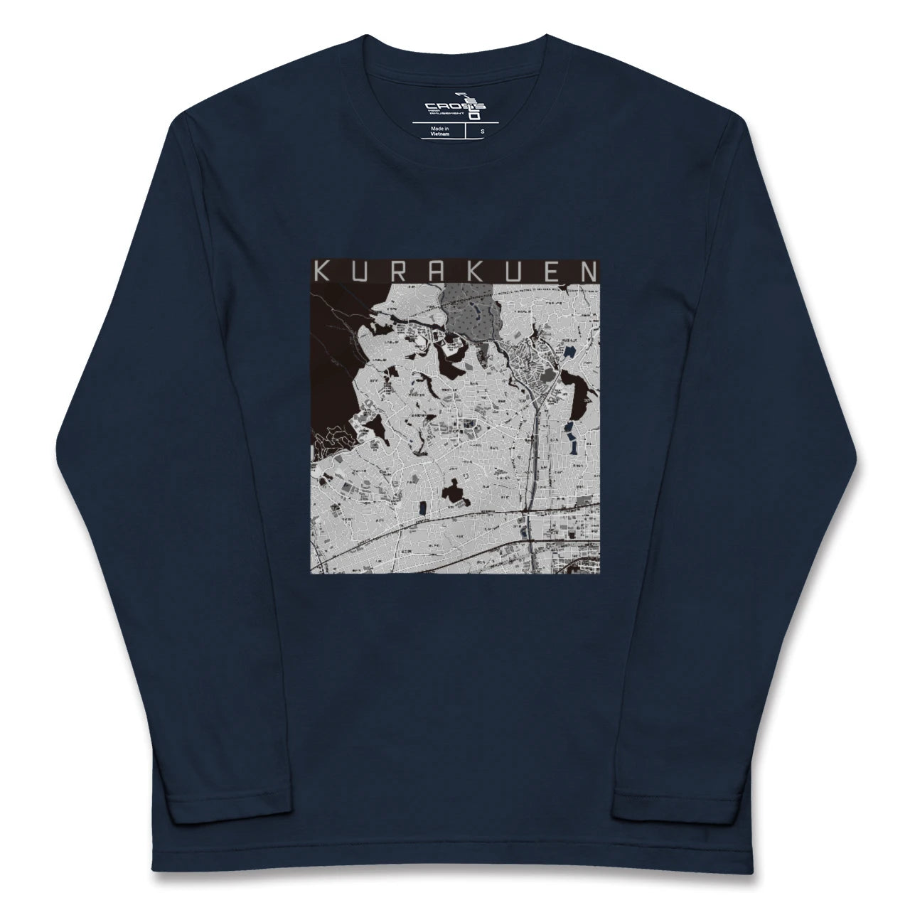 【苦楽園(兵庫県)】地図柄ロングスリーブTシャツ