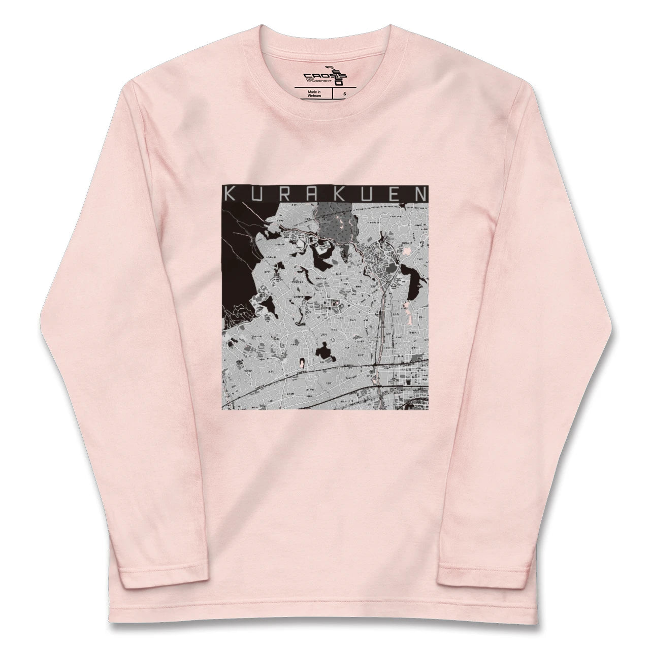 【苦楽園(兵庫県)】地図柄ロングスリーブTシャツ