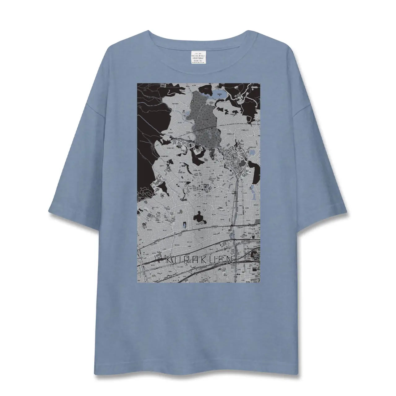 【苦楽園(兵庫県)】地図柄ビッグシルエットTシャツ