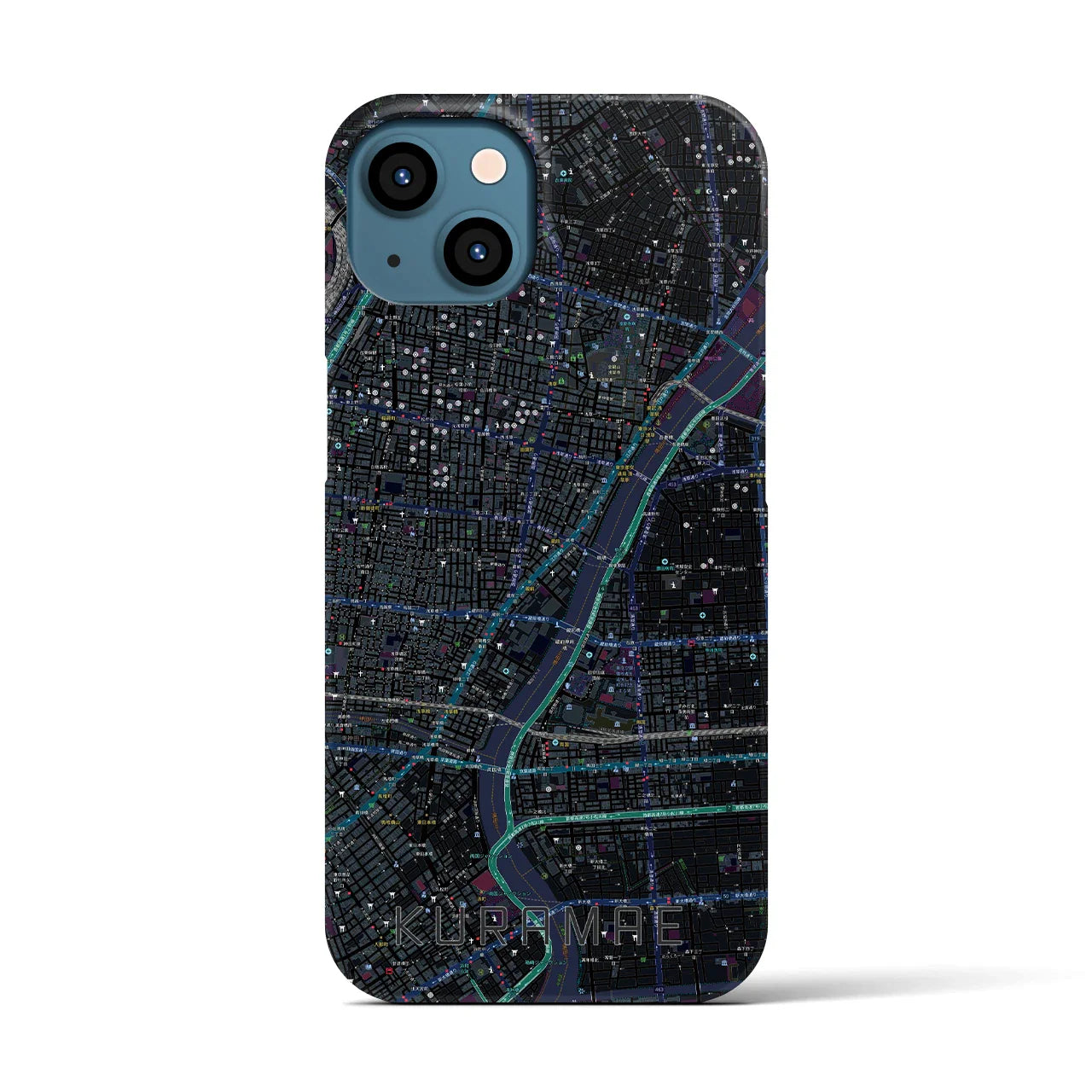 【蔵前(東京都)】地図柄iPhoneケース(バックカバータイプ)