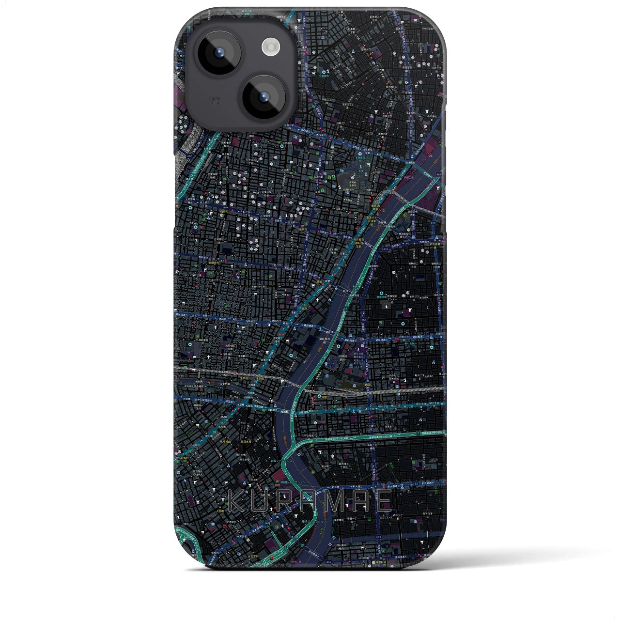 【蔵前(東京都)】地図柄iPhoneケース(バックカバータイプ)