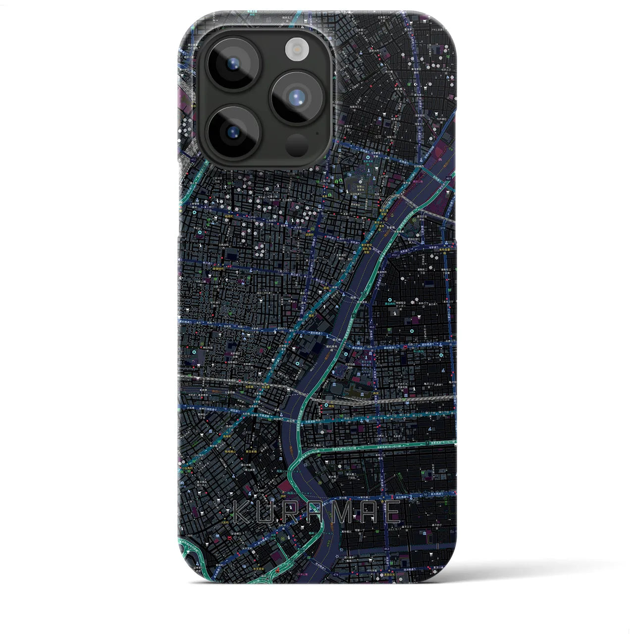 【蔵前(東京都)】地図柄iPhoneケース(バックカバータイプ)