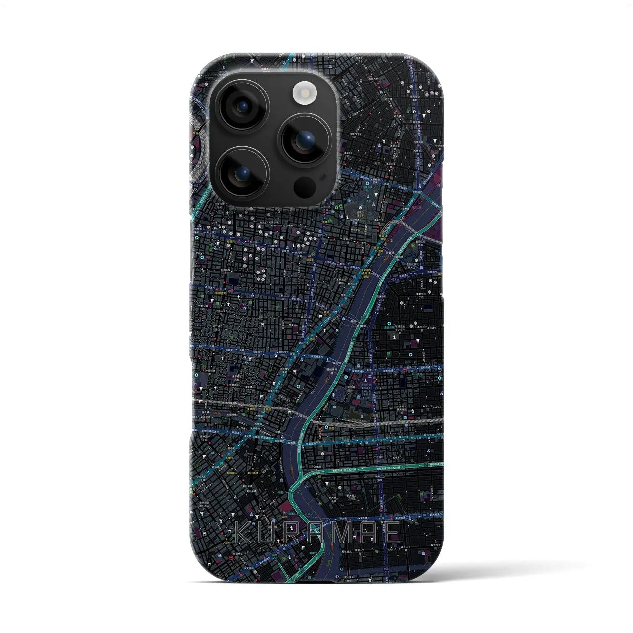 【蔵前(東京都)】地図柄iPhoneケース(バックカバータイプ)