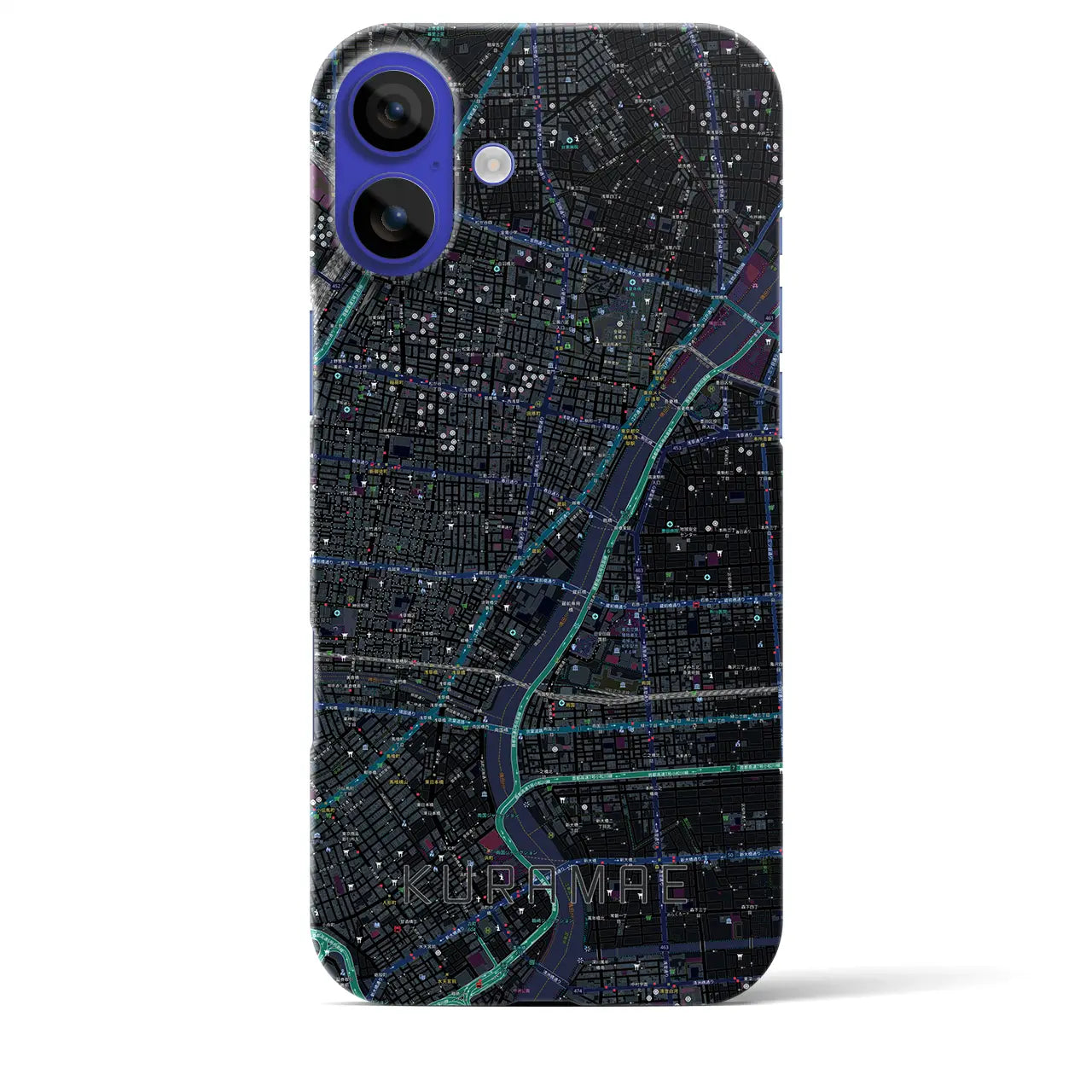 【蔵前(東京都)】地図柄iPhoneケース(バックカバータイプ)