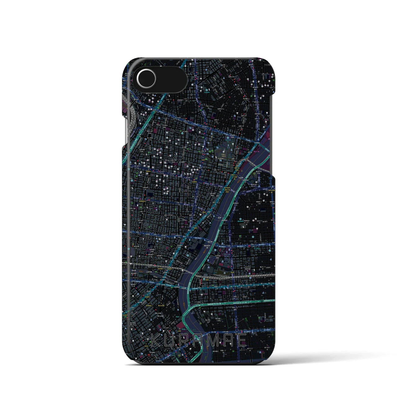 【蔵前(東京都)】地図柄iPhoneケース(バックカバータイプ)