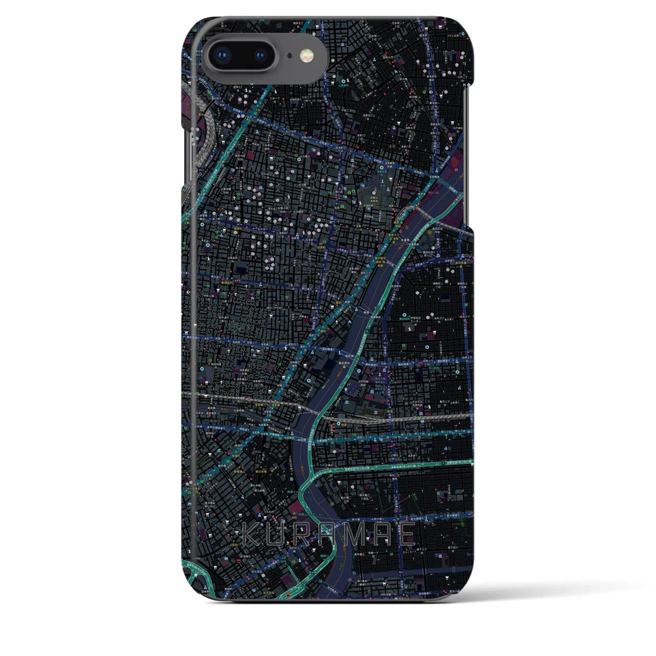 【蔵前(東京都)】地図柄iPhoneケース(バックカバータイプ)