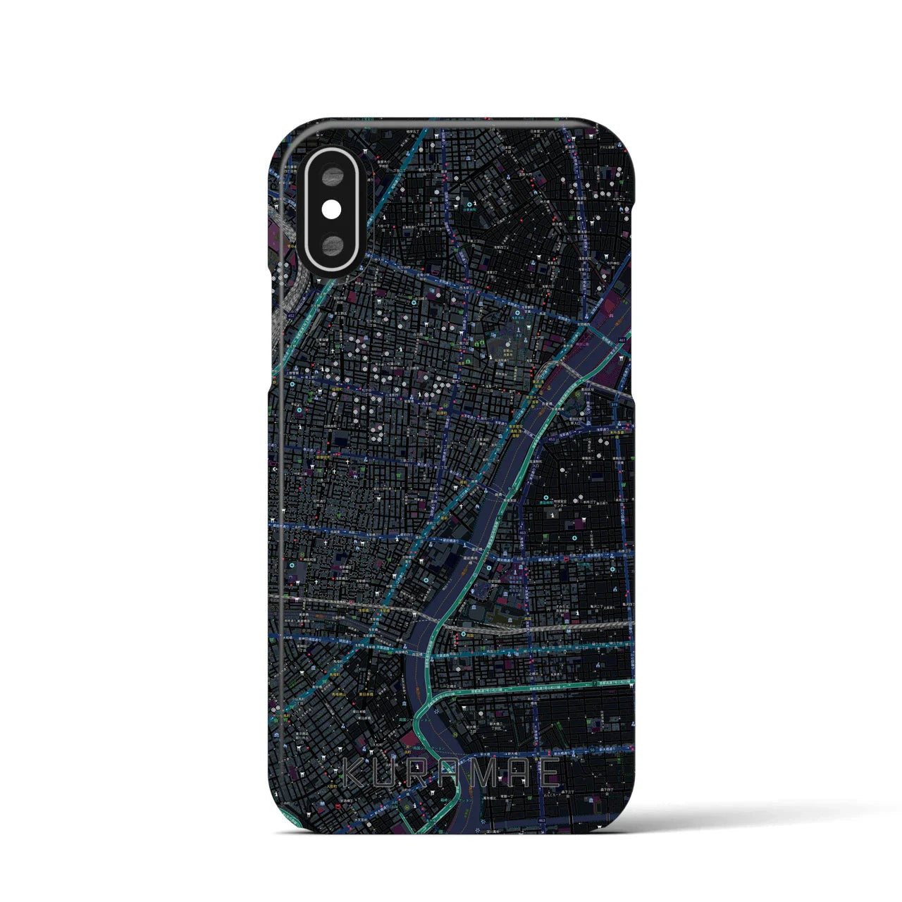 【蔵前(東京都)】地図柄iPhoneケース(バックカバータイプ)