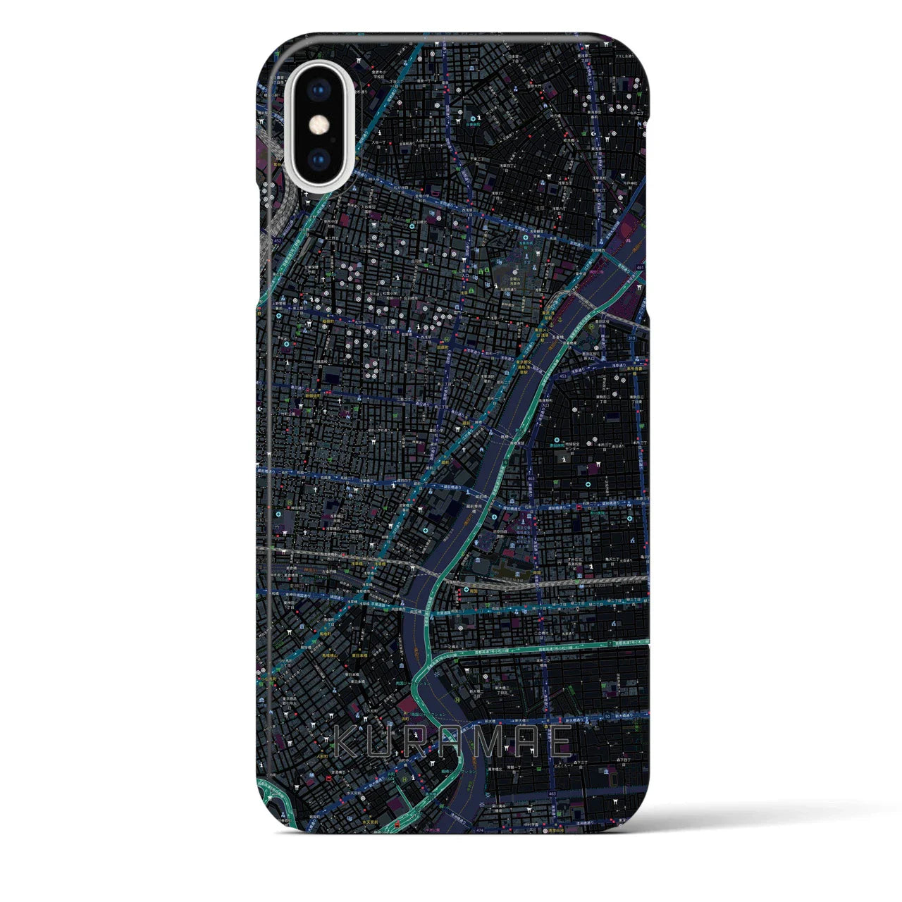 【蔵前(東京都)】地図柄iPhoneケース(バックカバータイプ)