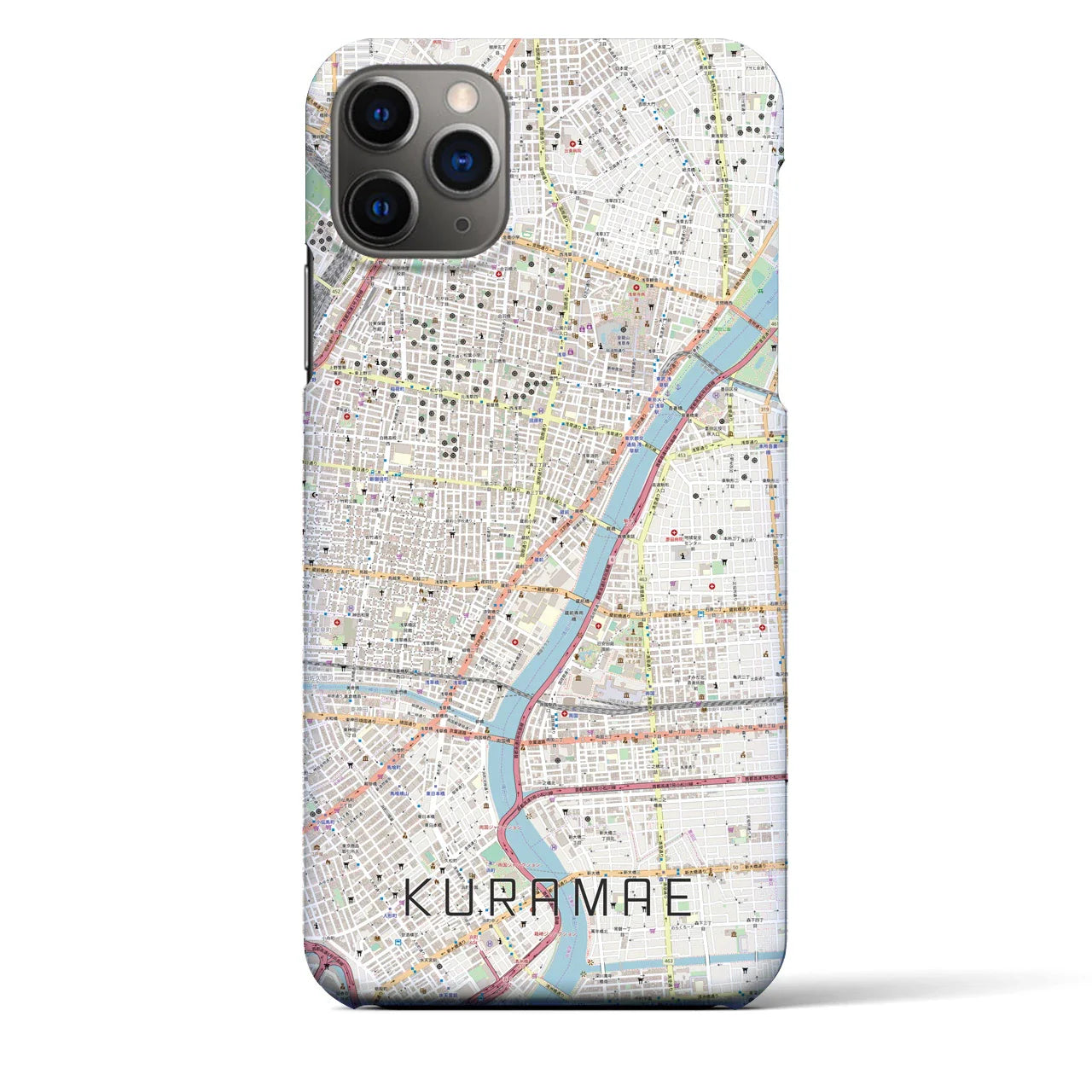 【蔵前(東京都)】地図柄iPhoneケース(バックカバータイプ)