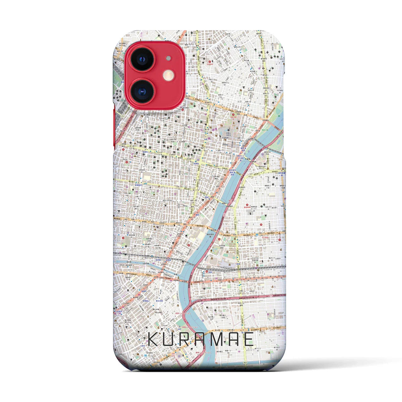 【蔵前(東京都)】地図柄iPhoneケース(バックカバータイプ)